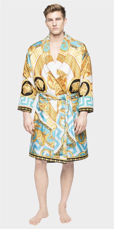 fake versace bathrobe mens|men's luxury robes versace.